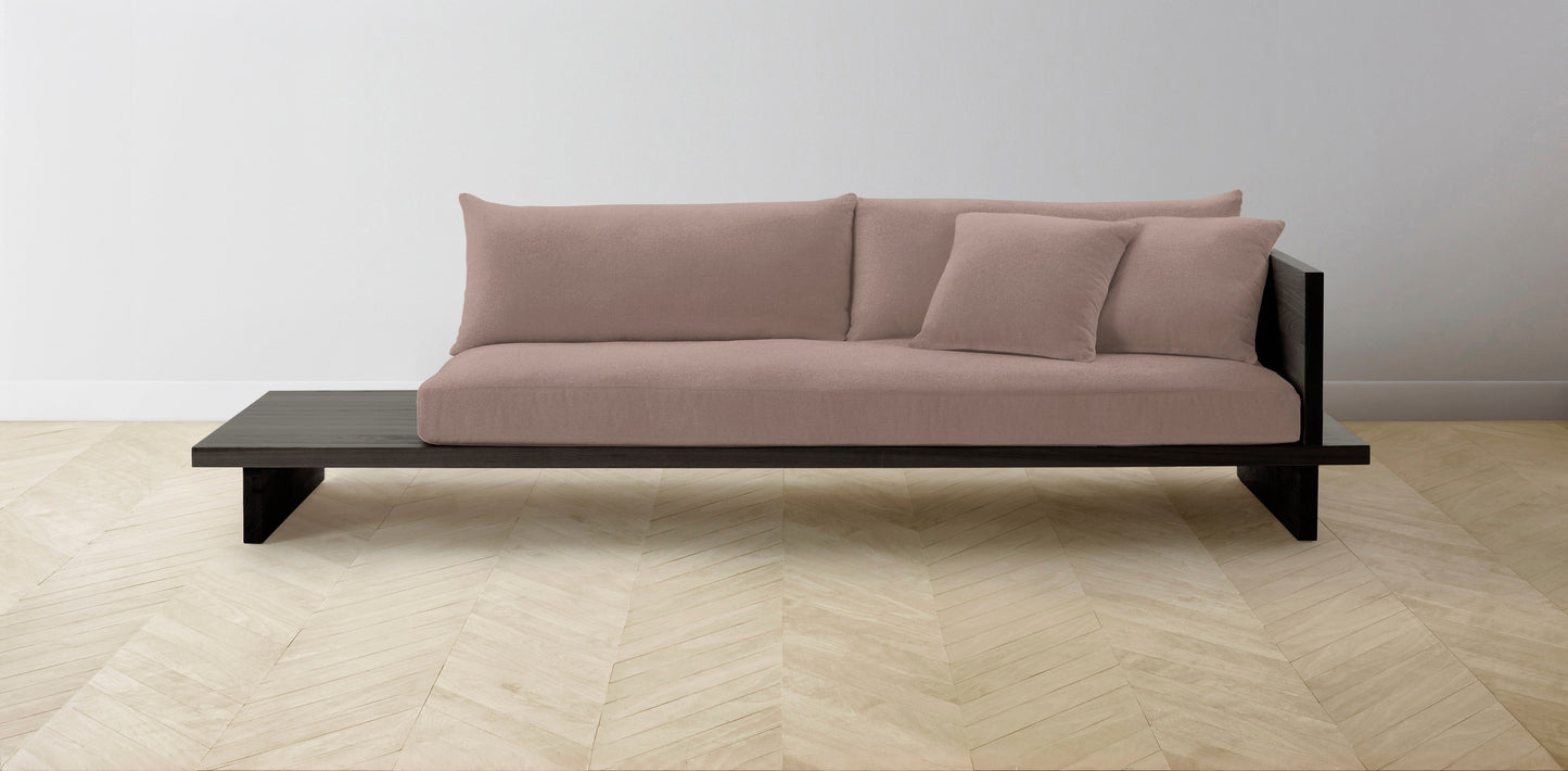 The Muir Arm on Right - Mohair Peony Sofa
