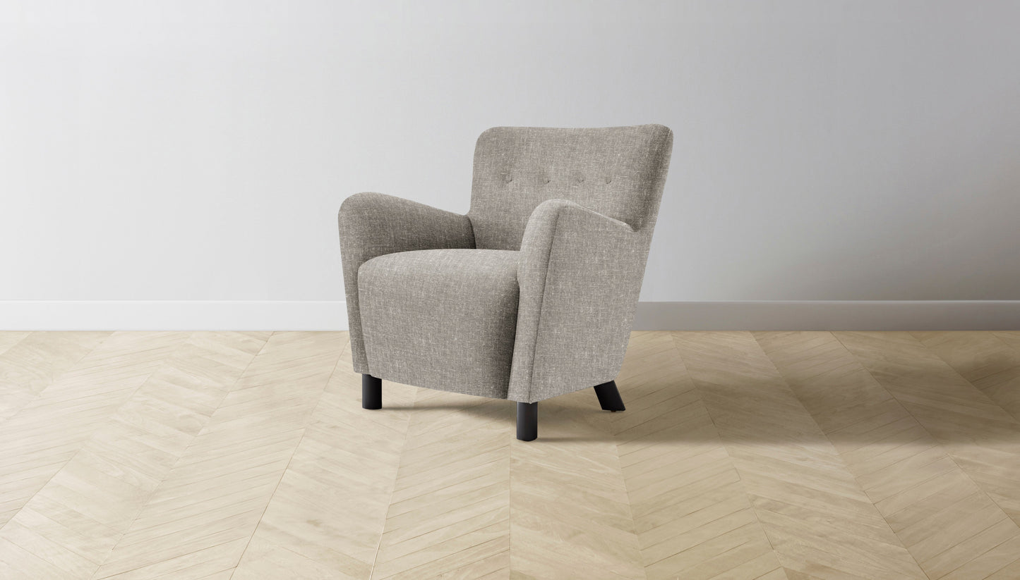 The Perry - Belgian Linen Agate Chair