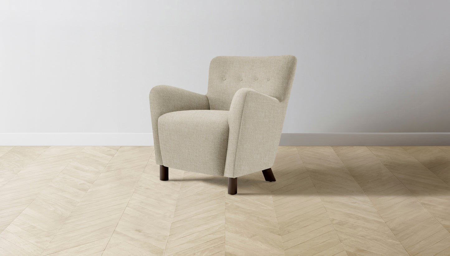 The Perry - Belgian Linen Alder Chair