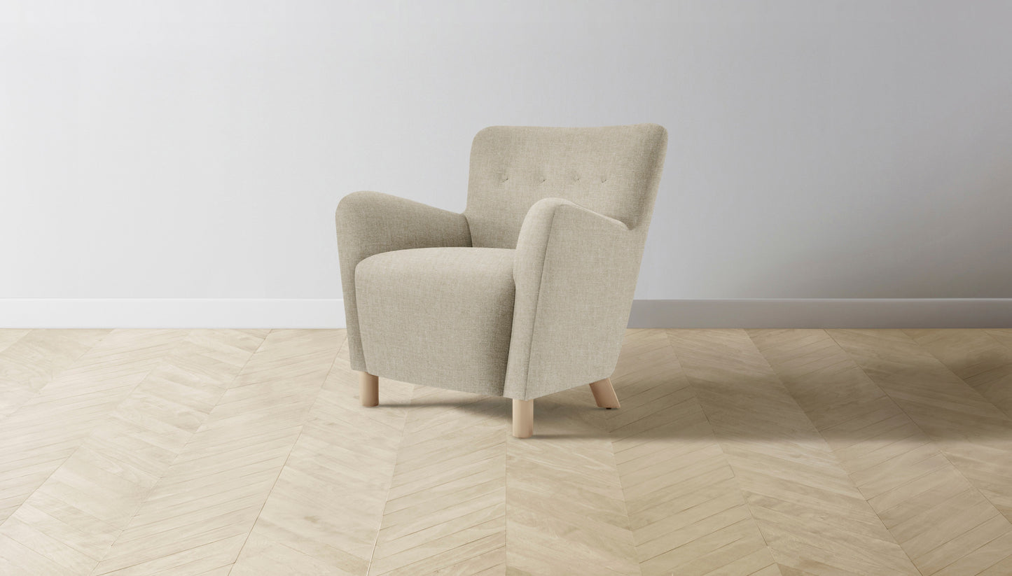 The Perry - Belgian Linen Alder Chair