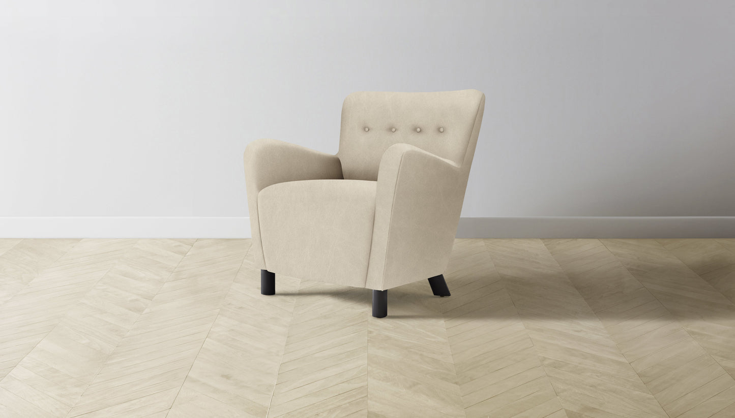 The Perry - Tuscan Leather Bisque Chair