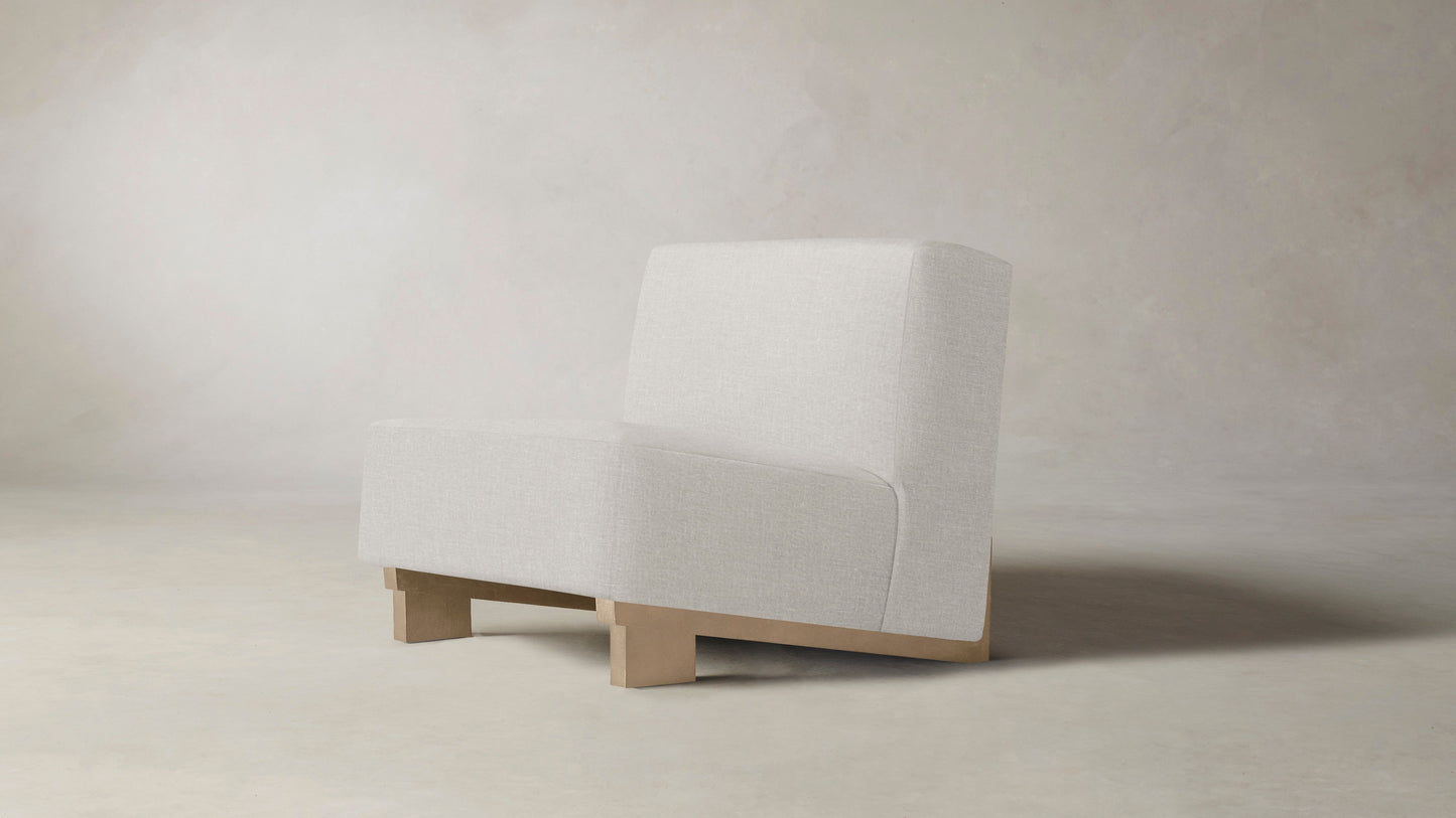 The Remsen - Belgian Linen Egret Chair