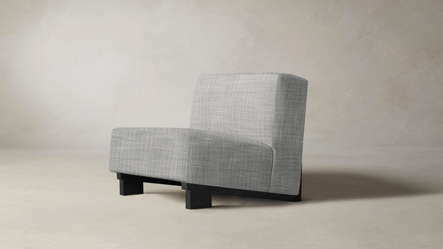 The Remsen - Performance Textured Tweed Dove Chair