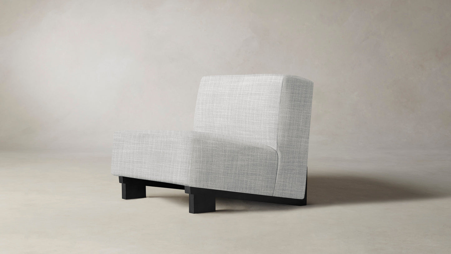 The Remsen - Performance Textured Tweed Snow Chair