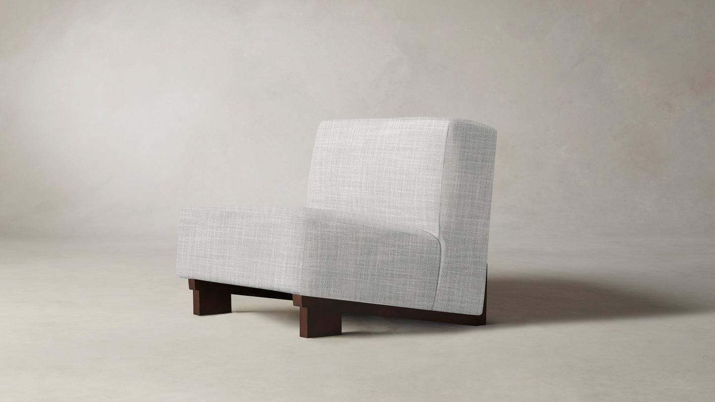 The Remsen - Performance Textured Tweed Snow Chair