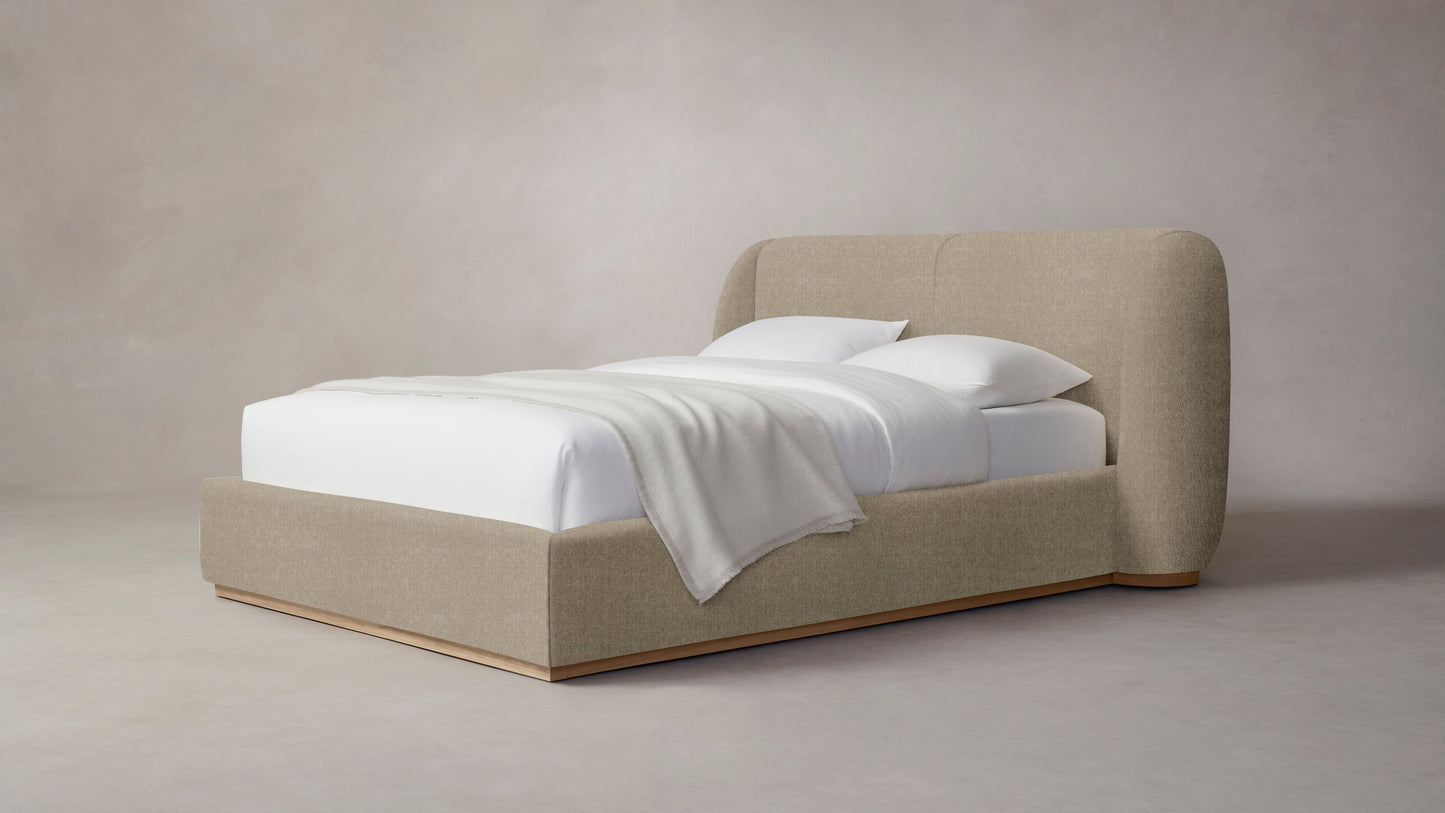 The Smith - Performance Stonewashed Linen Clamshell Bed - 42" Headboard