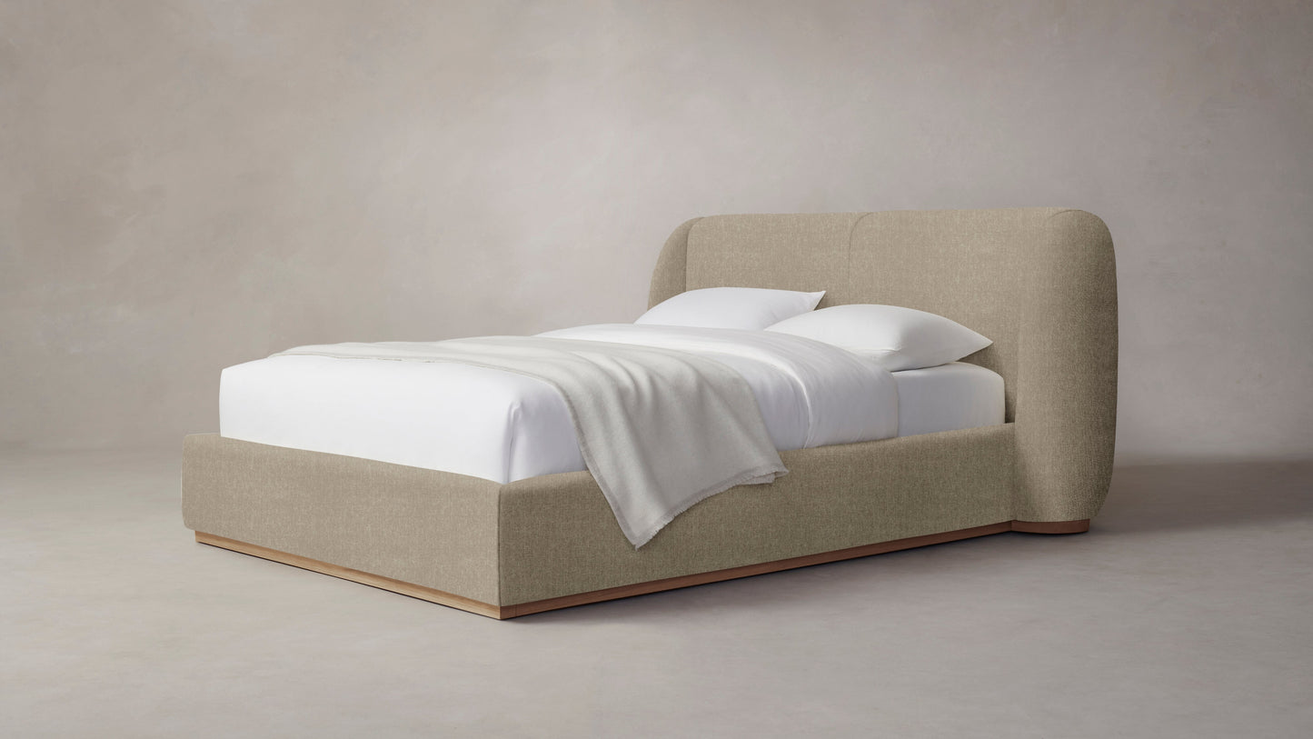 The Smith - Performance Stonewashed Linen Clamshell Bed - 42" Headboard