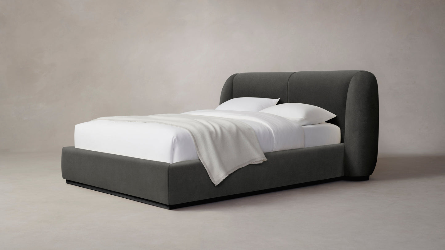 The Smith - Performance Velvet Slate Bed - 42" Headboard