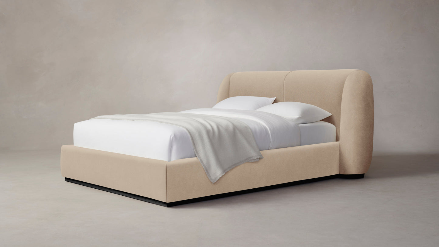 The Smith - Performance Velvet Taupe Bed - 42" Headboard