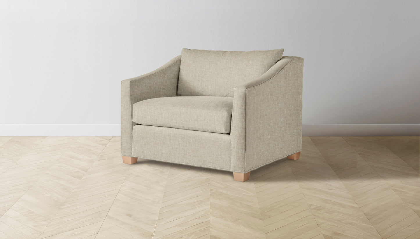 The Sullivan - Belgian Linen Alder Chair and a Half