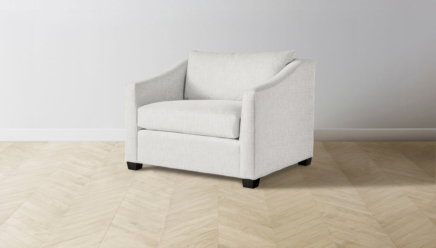 The Sullivan - Belgian Linen Egret Chair and a Half