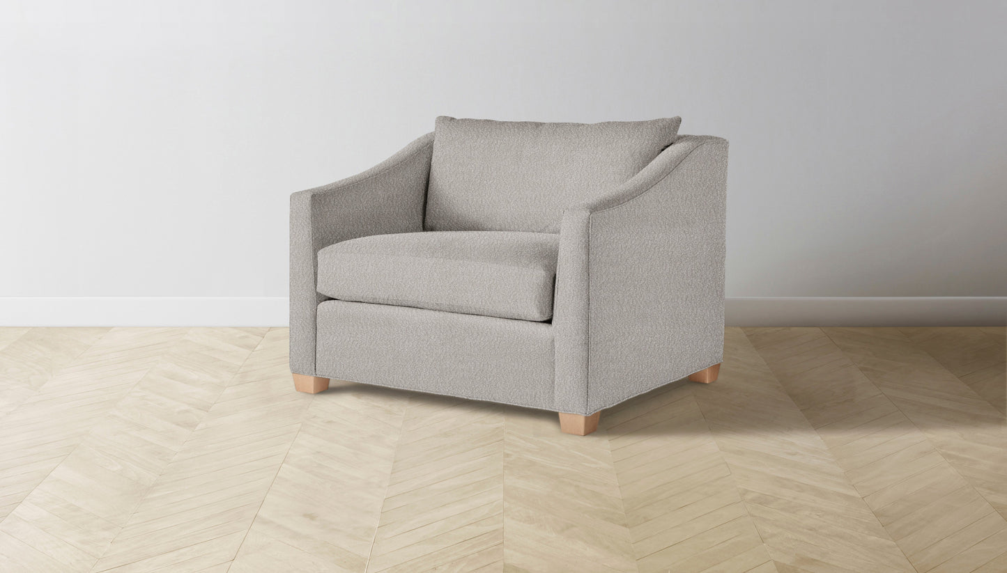 The Sullivan - Italian Bouclé Fossil Chair and a Half