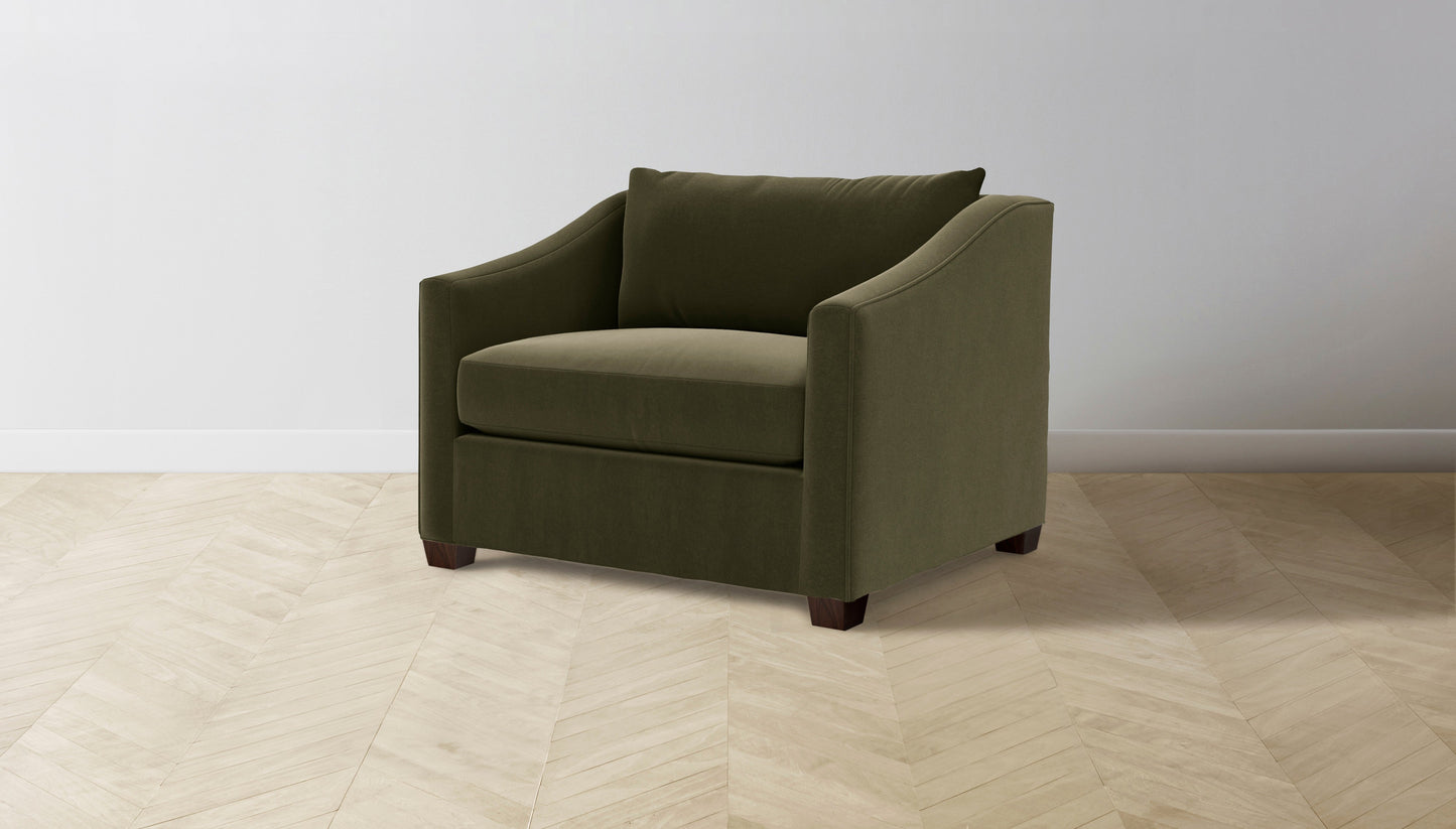 The Sullivan - Mohair Moss Chair and a Half