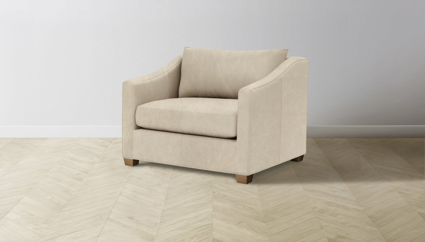 The Sullivan - Tuscan Leather Bisque Chair and a Half