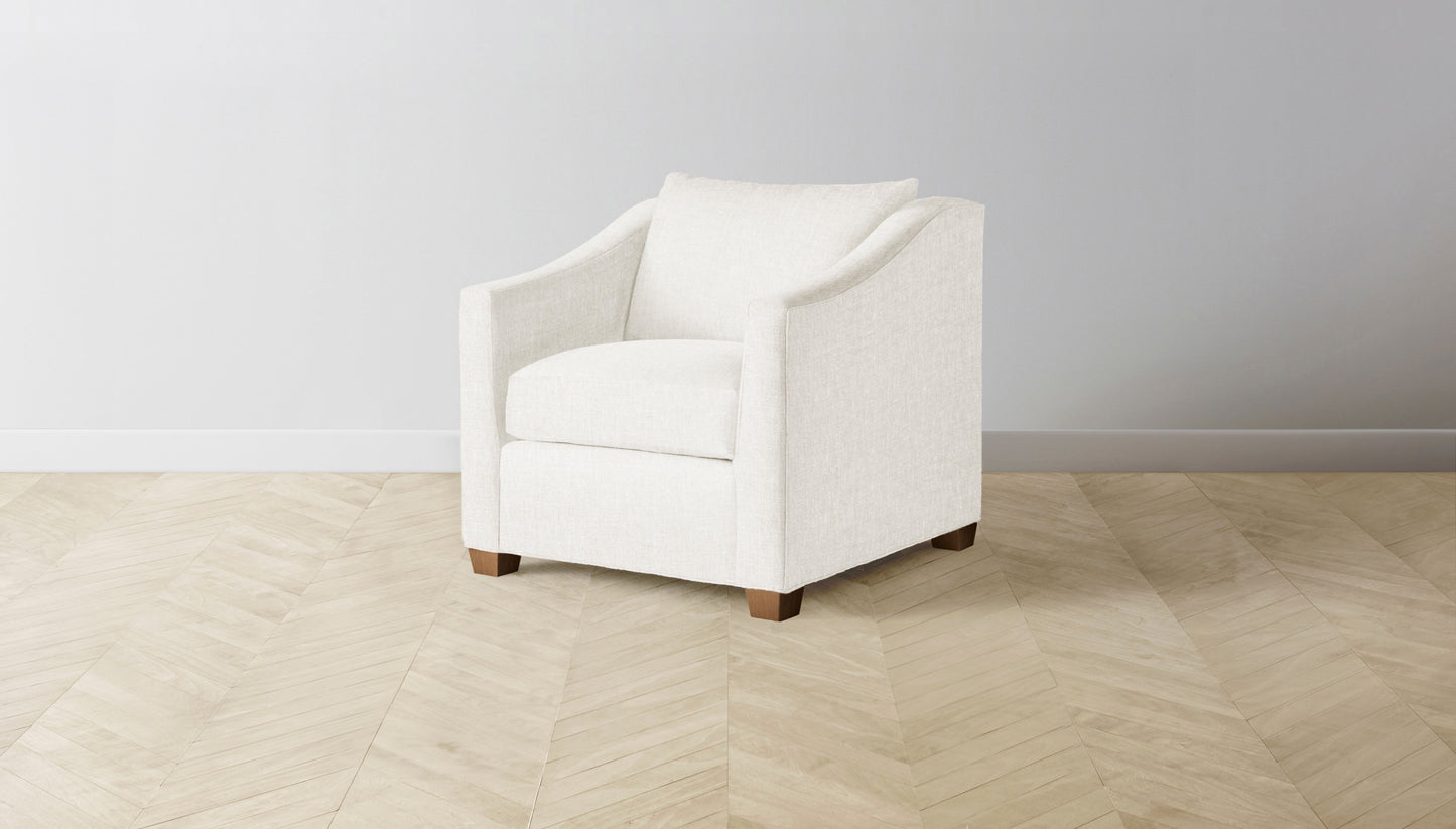 The Sullivan - Belgian Linen Egret Chair