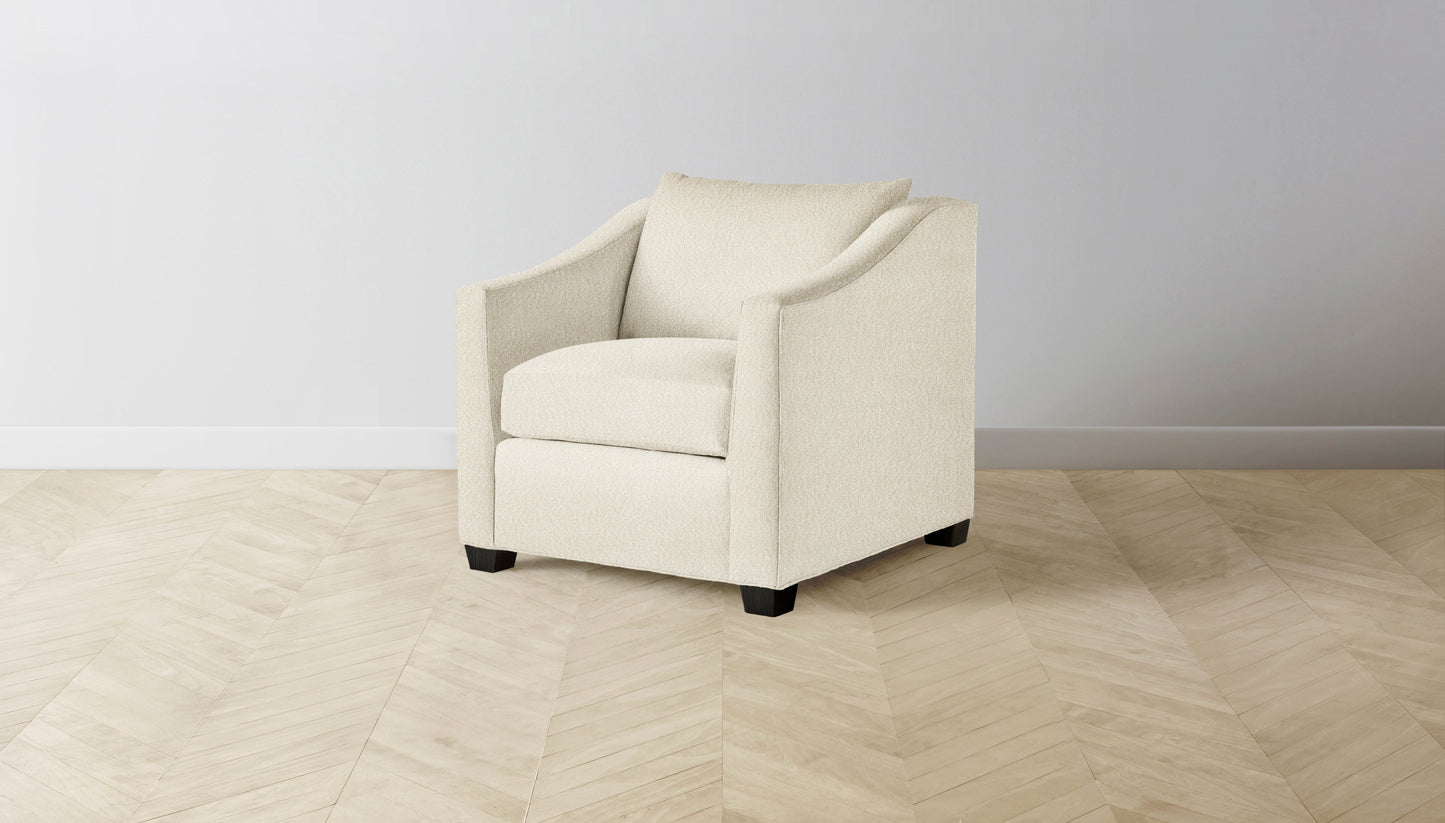 The Sullivan - Italian Bouclé White Chair
