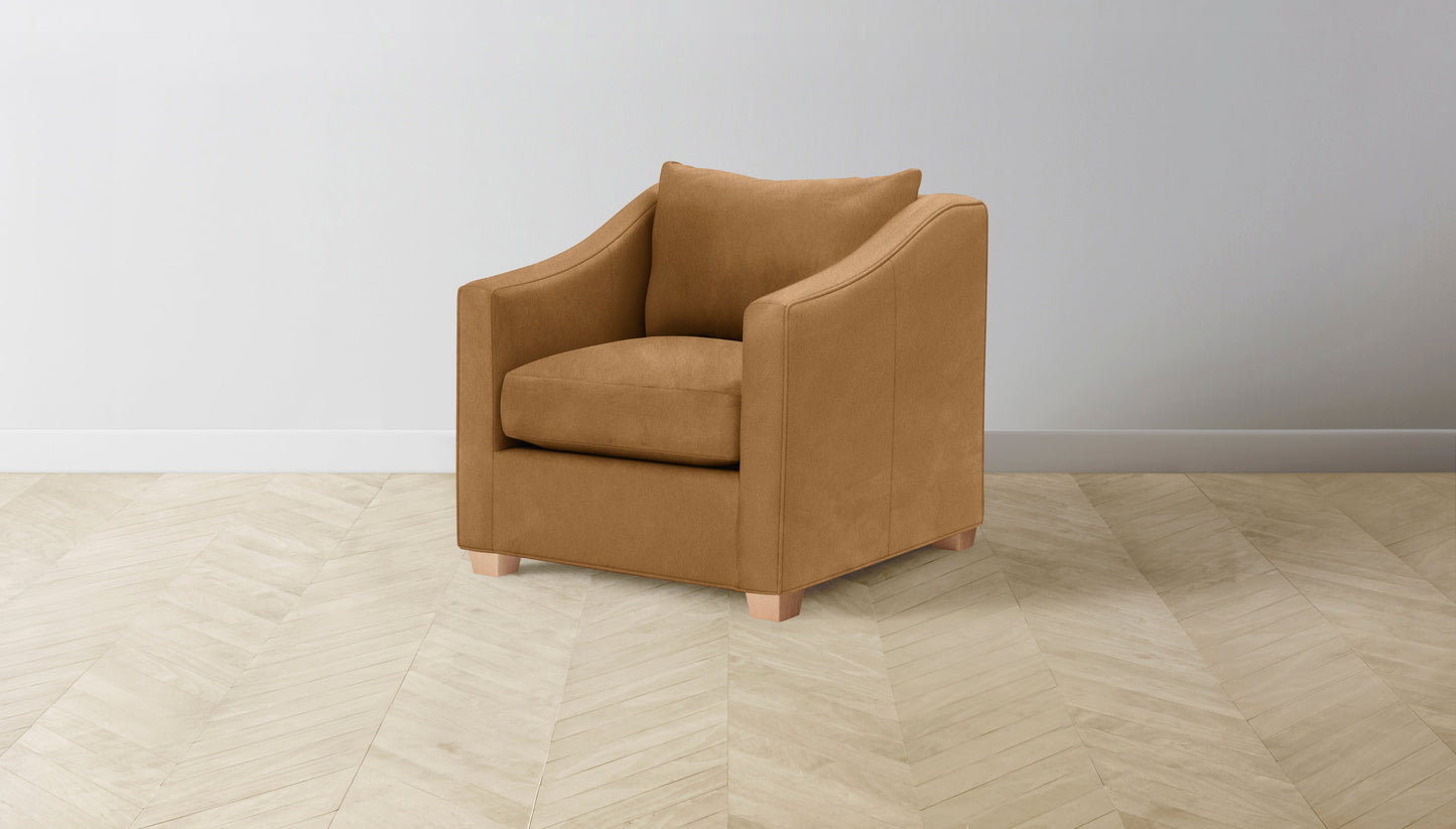 The Sullivan - Nubuck Leather Saddle Chair