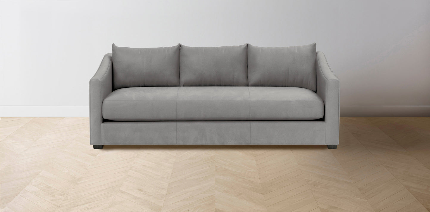 The Sullivan - Nubuck Leather Asphalt Sofa