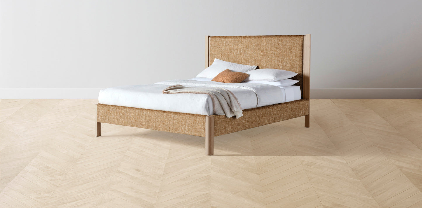 The Thompson - Belgian Linen Chai Bed - 48" Headboard - Upholstered on reverse