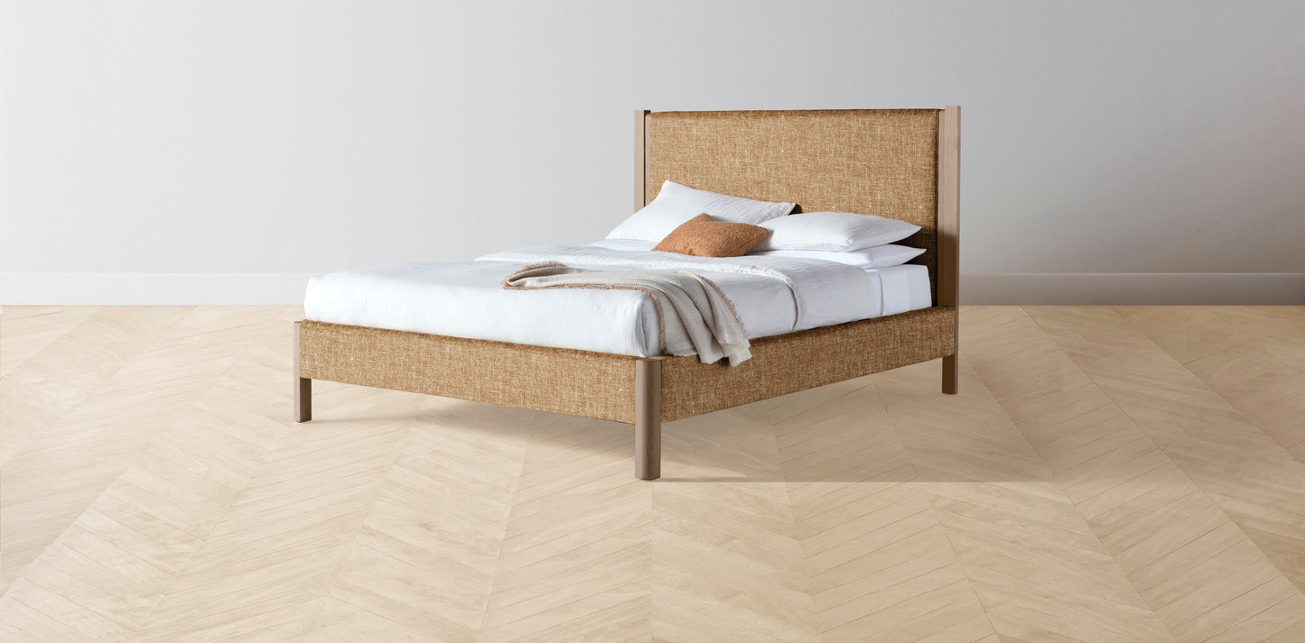 The Thompson - Belgian Linen Chai Bed - 48" Headboard - Upholstered on reverse