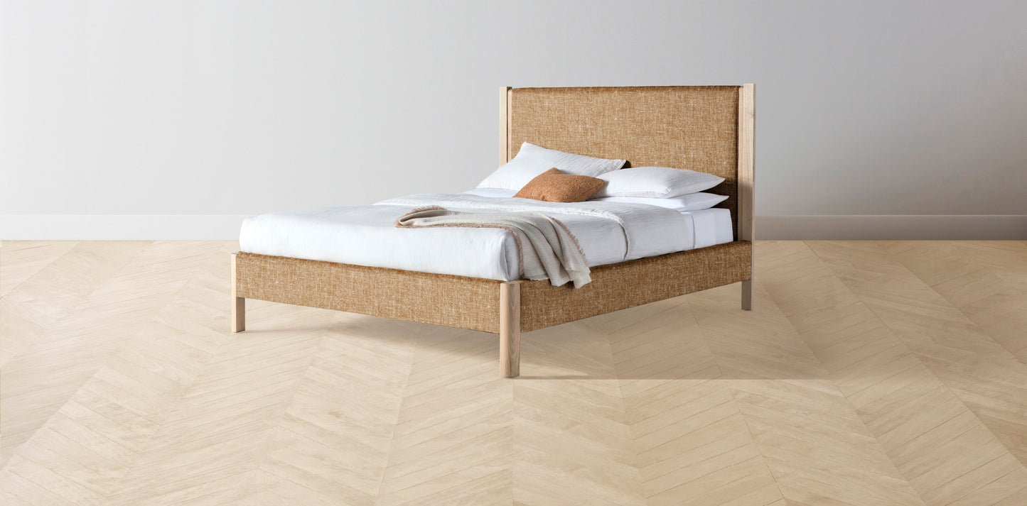 The Thompson - Belgian Linen Chai Bed - 48" Headboard - Upholstered on reverse