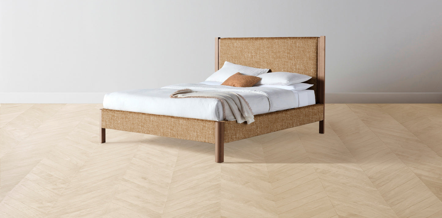 The Thompson - Belgian Linen Chai Bed - 48" Headboard - Upholstered on reverse