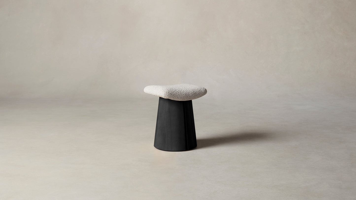 The Weston - Italian Bouclé Fossil Accent Stool