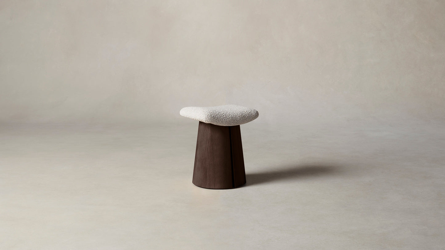 The Weston - Italian Bouclé Fossil Accent Stool