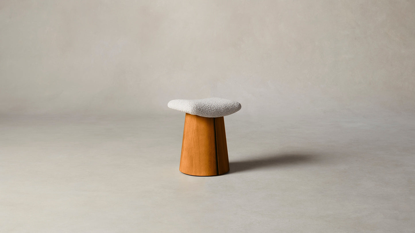 The Weston - Italian Bouclé Fossil Accent Stool