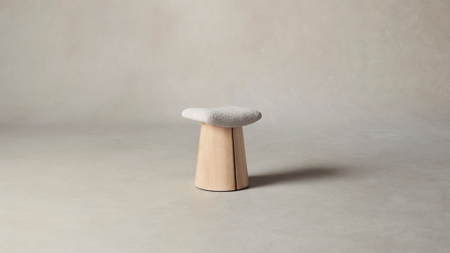 The Weston - Italian Bouclé Fossil Accent Stool