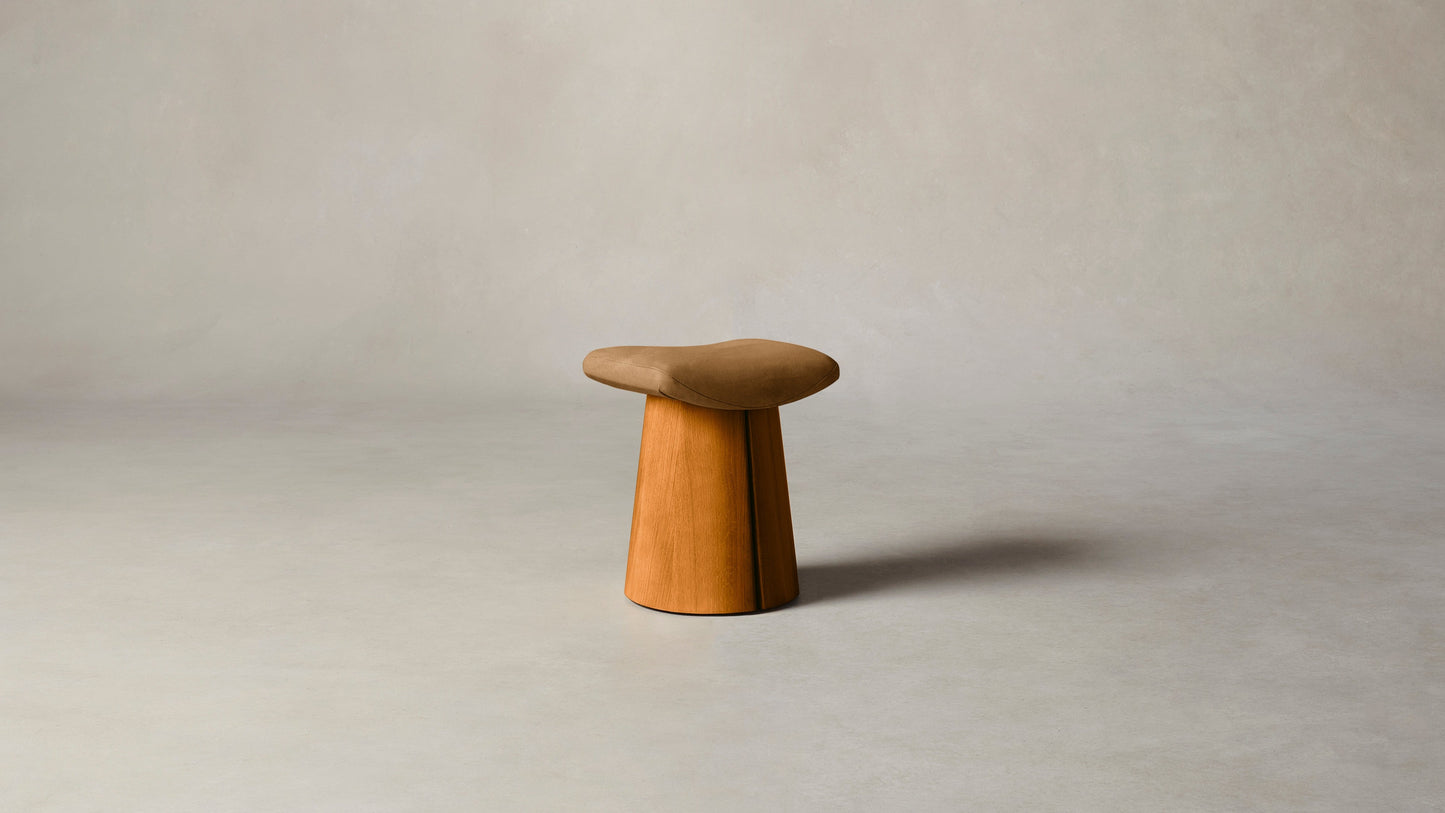 The Weston - Nubuck Leather Saddle Accent Stool