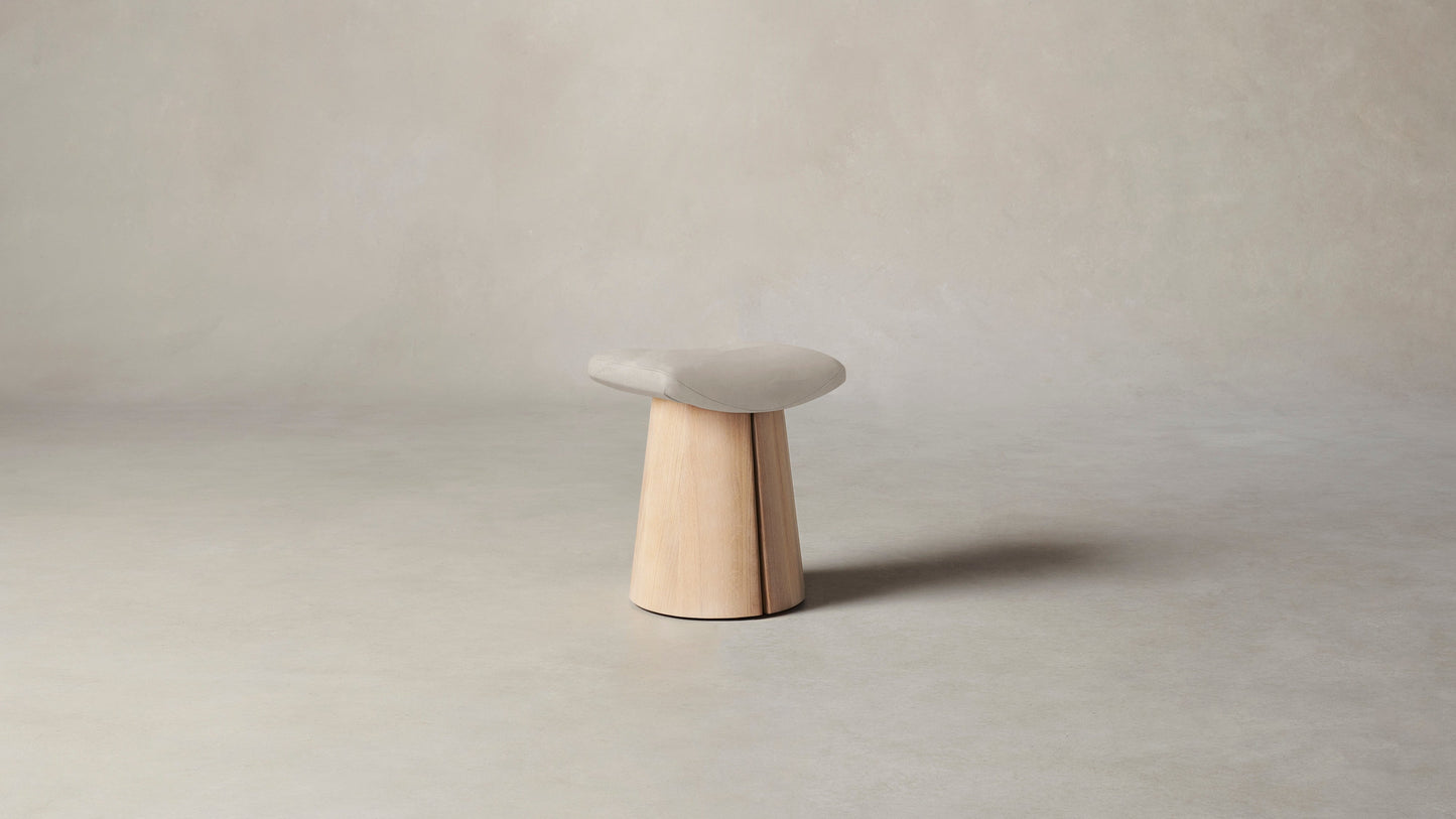 The Weston - Nubuck Leather Sail Accent Stool