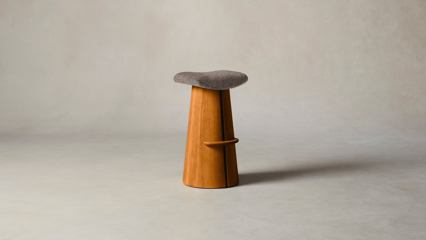 The Weston - Belgian Linen Carob Bar and Counter Stool