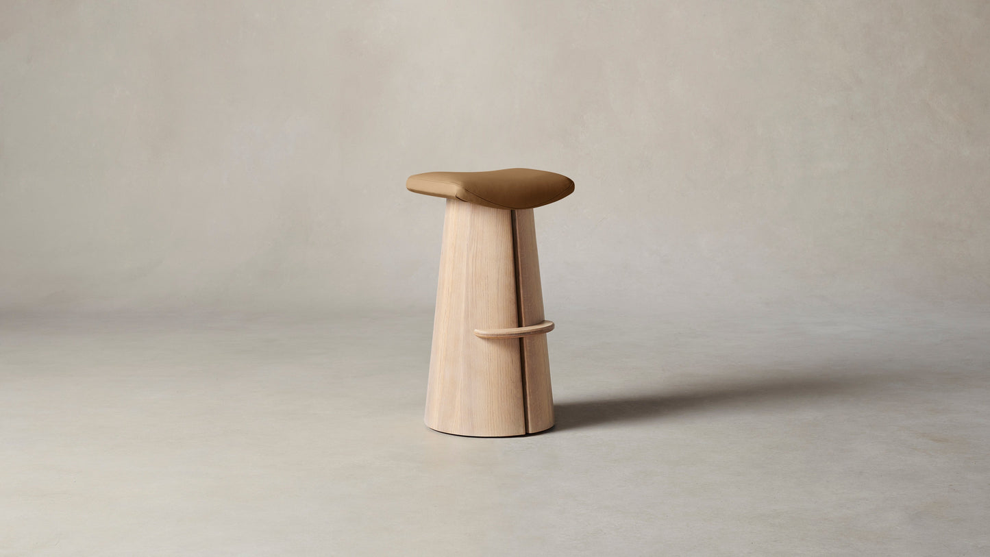 The Weston - Pebbled Leather Latte Bar and Counter Stool
