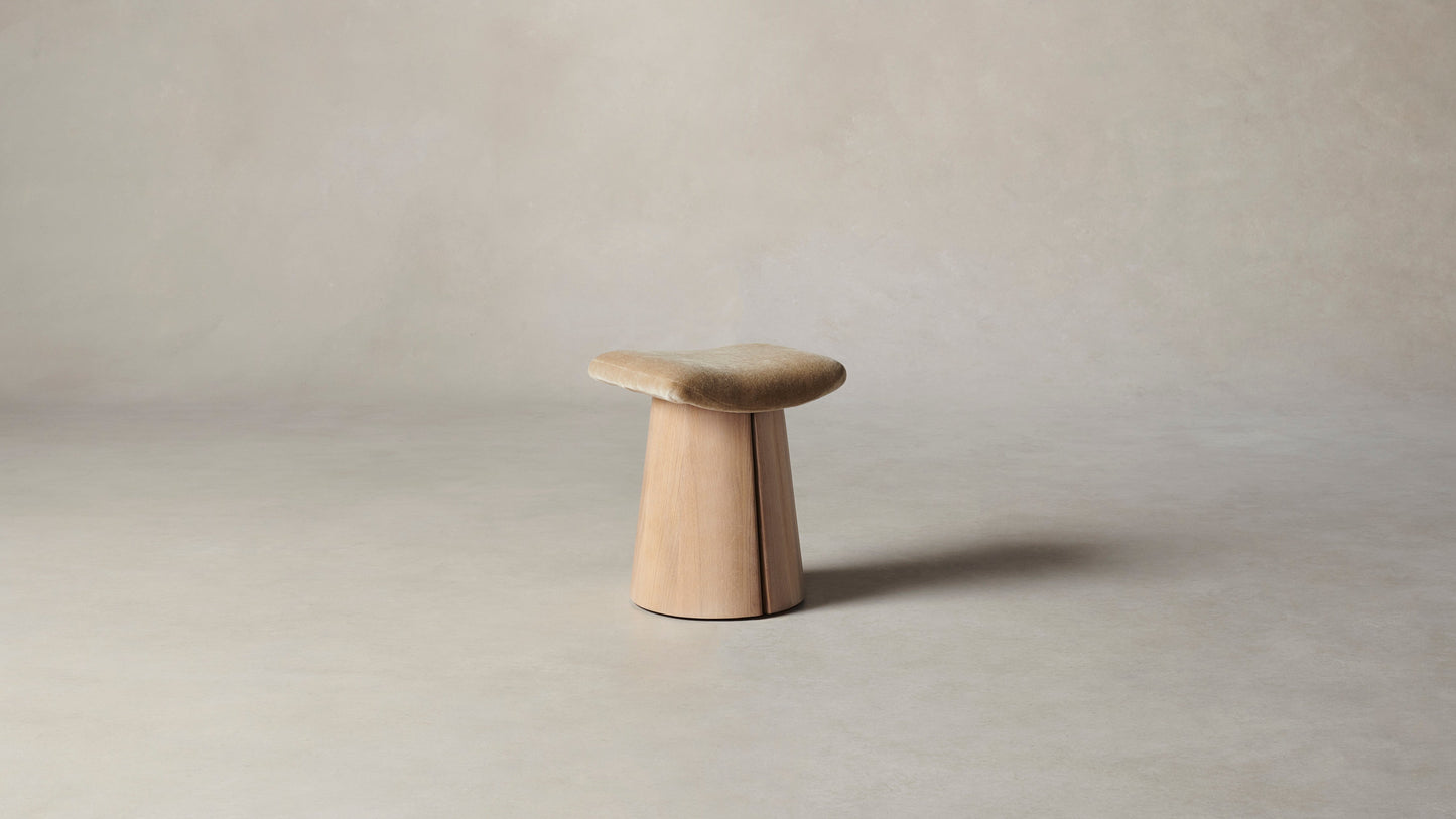 The Weston - Mohair Almond Stool