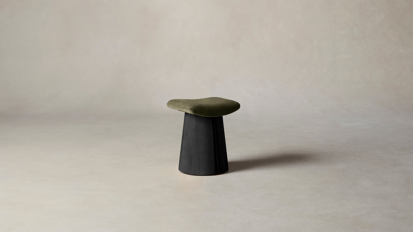 The Weston - Mohair Moss Stool