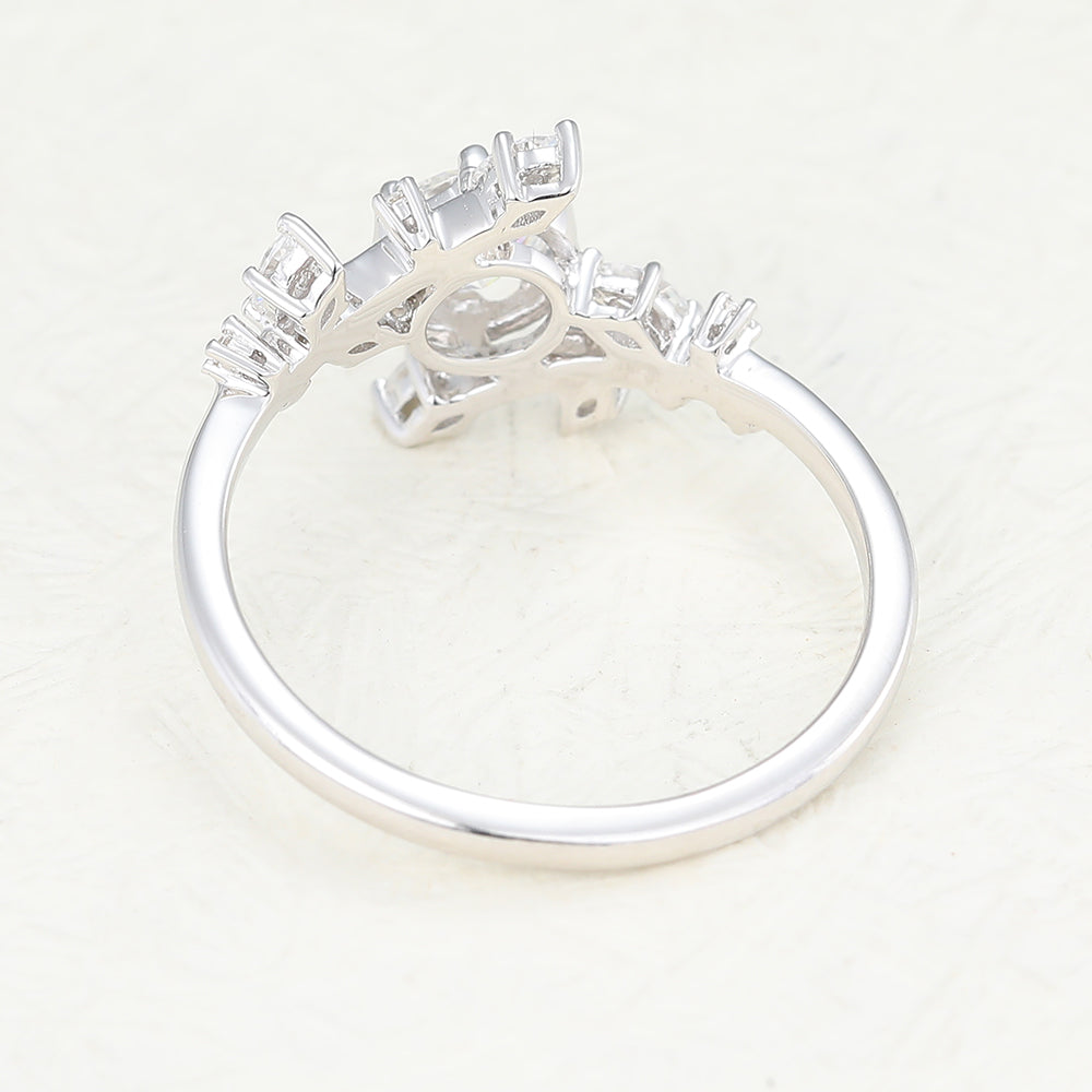 0.41 CT Round Cluster Lab-Grown Diamond Engagement Ring
