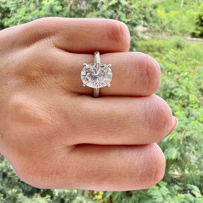 5.18 CT Oval Pave Lab Grown Diamond Engagement Ring