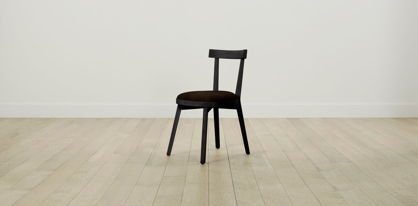 The Allen  - Mohair Chocolate Dining Chair