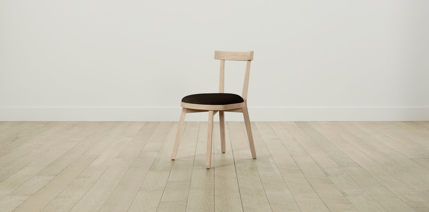 The Allen  - Nubuck Leather Espresso Dining Chair