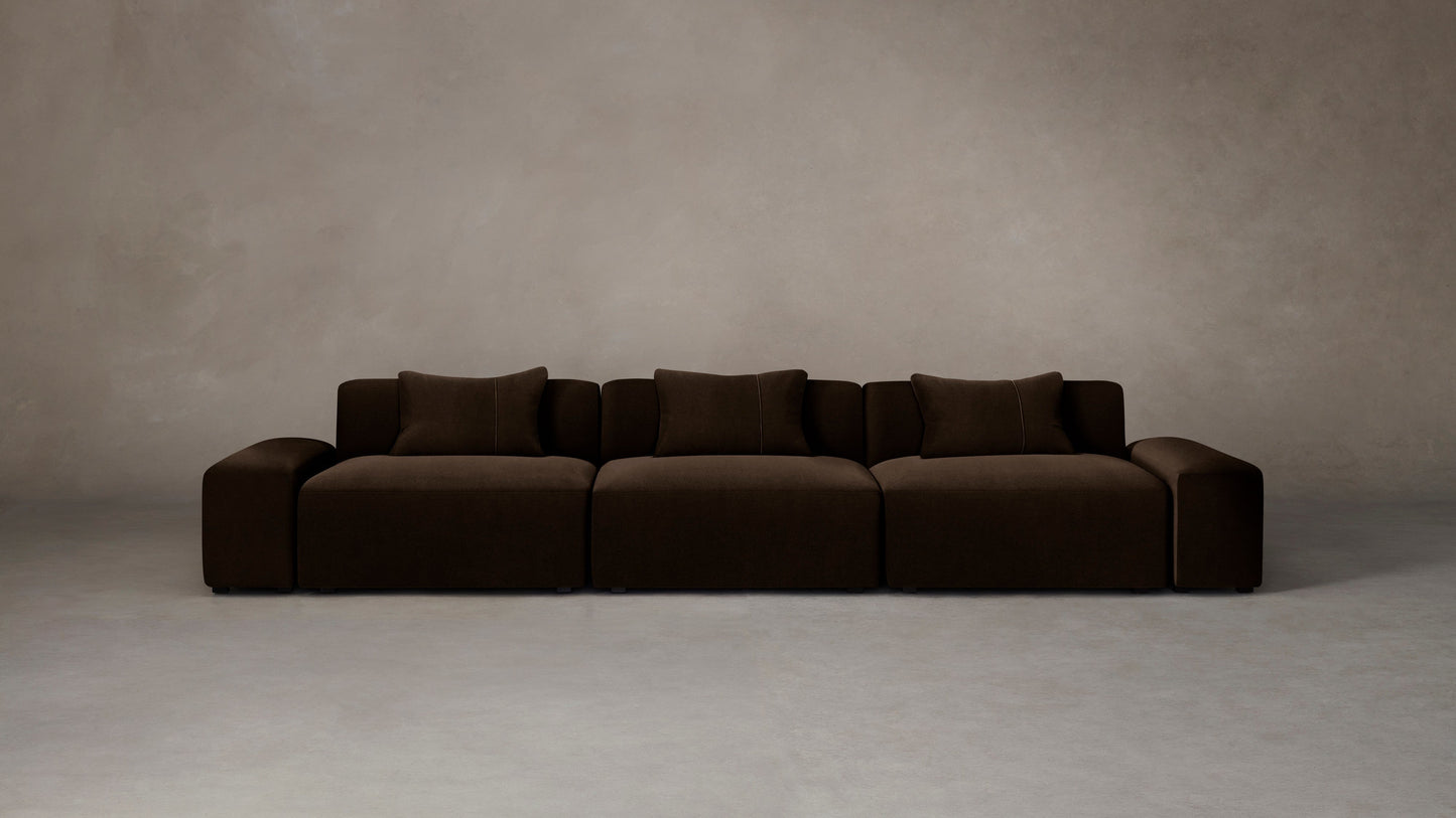 The Breuer Modular  - Mohair Chocolate Sofa