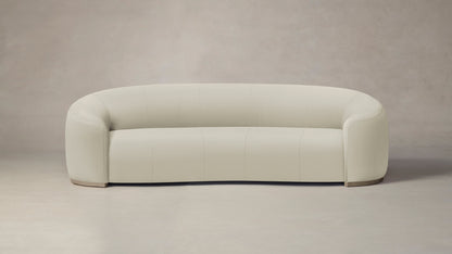 The Chelsea  - Pebbled Leather Swan Sofa