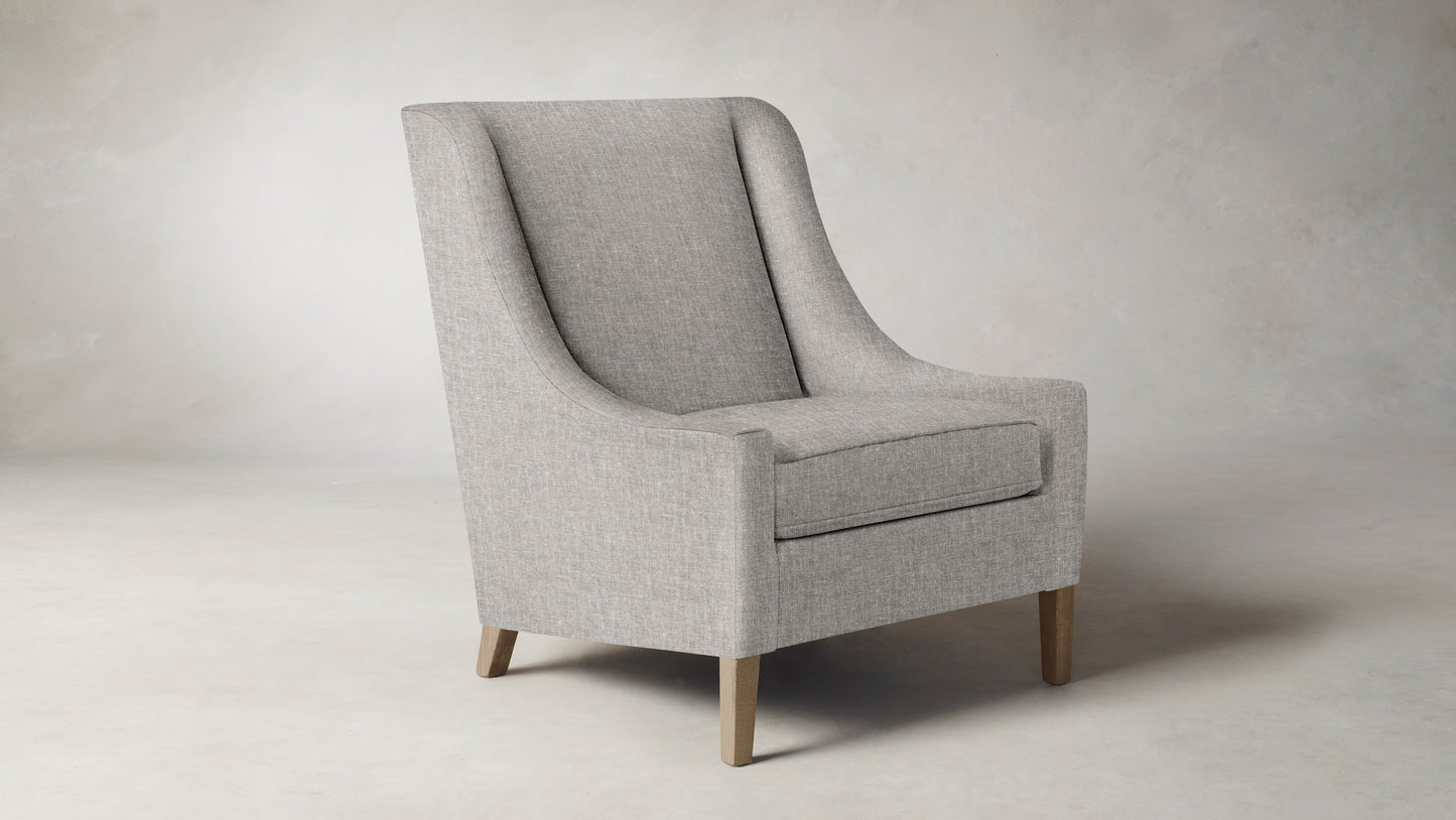 The Chrystie  - Belgian Linen Agate Chair