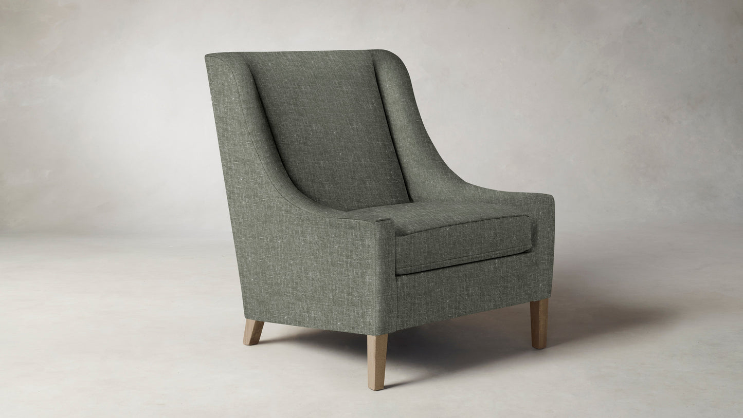 The Chrystie  - Belgian Linen Thyme Chair