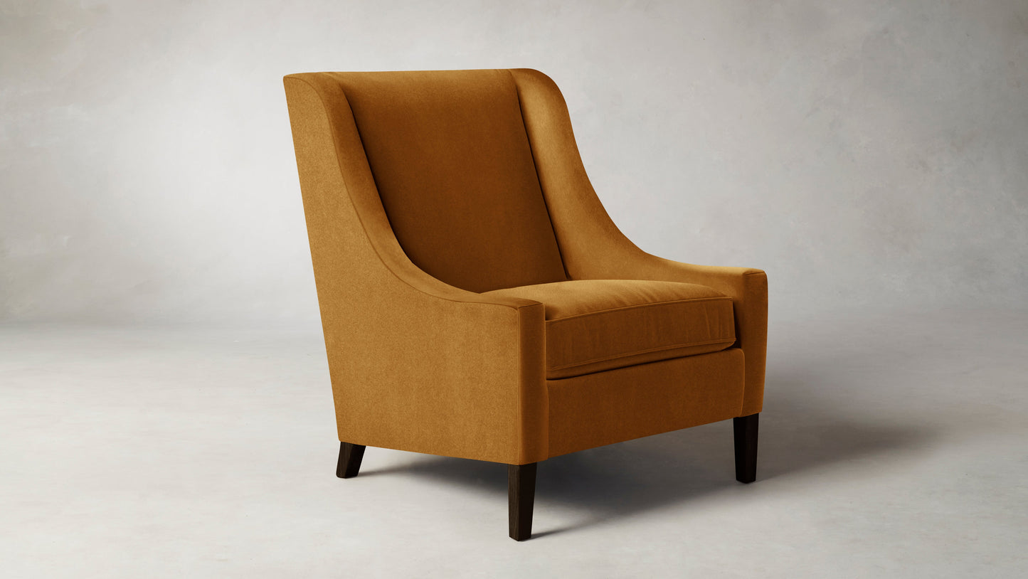 The Chrystie  - Mohair Amber Chair