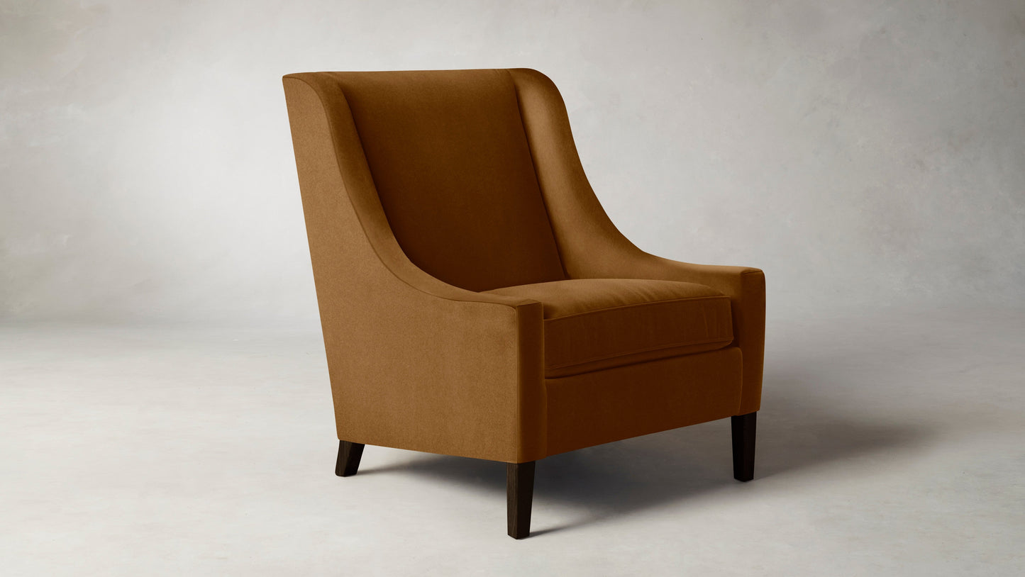 The Chrystie  - Mohair Brown Sugar Chair