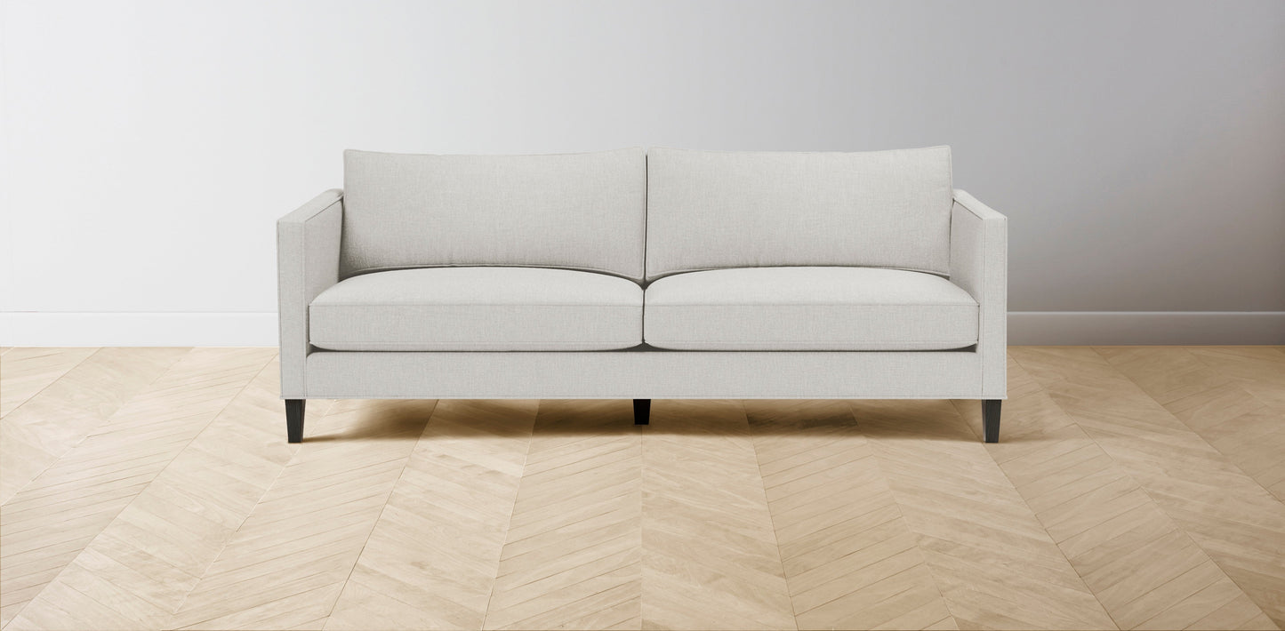 The Crosby  - Belgian Linen Egret Sofa