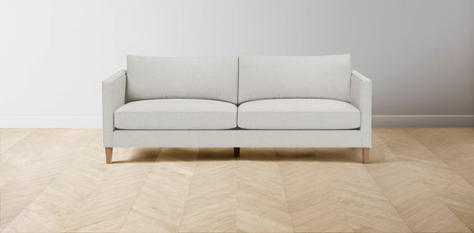 The Crosby  - Belgian Linen Egret Sofa