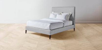 The Essex  - Italian Bouclé Waterfall Bed - 56" Headboard - Upholstered on reverse