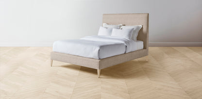 The Essex  - Merino Wheat Bed - 56" Headboard - Upholstered on reverse